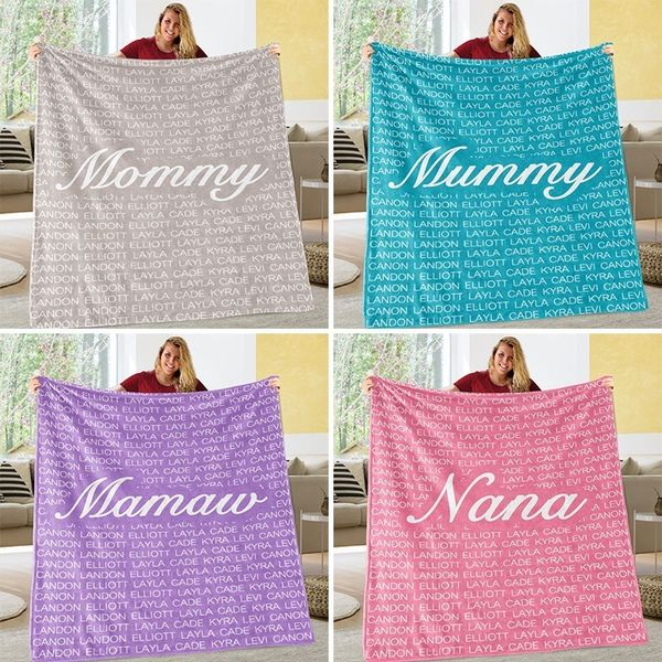 Personalized Family Blanket Nickname & Kids Names Oak Bay Online Store
