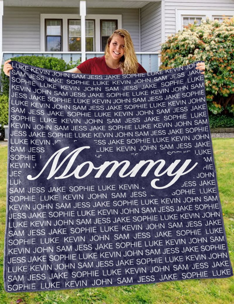 Personalized Family Blanket Nickname & Kids Names Oak Bay Online Store