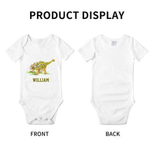 Load image into Gallery viewer, Personalized Baby Onesie Dinosaur I11