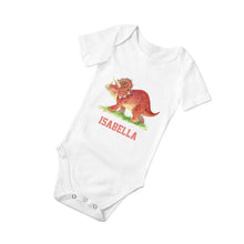 Load image into Gallery viewer, Personalized Baby Onesie Dinosaur I04