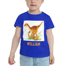 Load image into Gallery viewer, Personalized Kids Tee Dinosaur I02