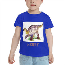 Load image into Gallery viewer, Personalized Kids Tee Dinosaur I07