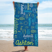 Load image into Gallery viewer, Personalized Beach Towels Word-Art II13