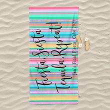 Load image into Gallery viewer, Personalized Beach Towels With Name II04- Fiesta