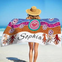 Load image into Gallery viewer, Personalized Beach Towels With Name II03- Bohemian