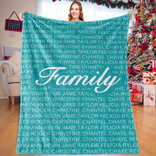 Load image into Gallery viewer, Personalized Family Blanket Nickname &amp; Kids Names