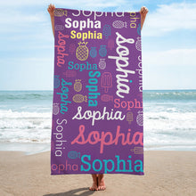 Load image into Gallery viewer, Personalized Beach Towels Word-Art II13