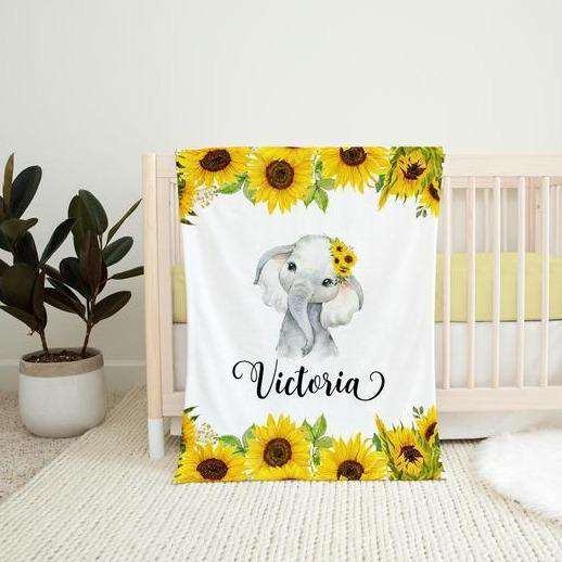 Personalized Name Fleece Blanket 10Elephant Oak Bay Online Store