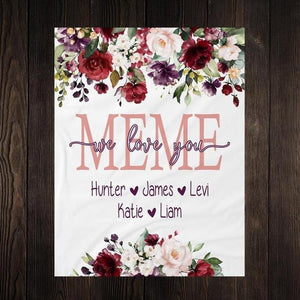 Personalized  Flora Blanket 20