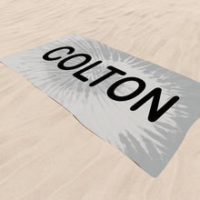 Load image into Gallery viewer, Personalized Tie Dye Beach Towels