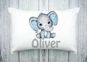 Personalized Kids Name Pillow 40 -Elephant Right