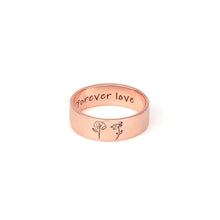 Load image into Gallery viewer, 誕生花 名入れ 刻印 リング