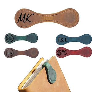 Personalized Magnetic Leather Bookmark