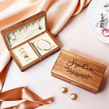 Load image into Gallery viewer, Personalized Wooden Jewelry Box