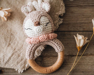 Personalized Animal Crochet Rattle