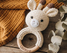 Load image into Gallery viewer, Personalized Animal Crochet Rattle