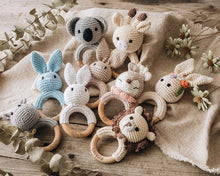 Load image into Gallery viewer, Personalized Animal Crochet Rattle