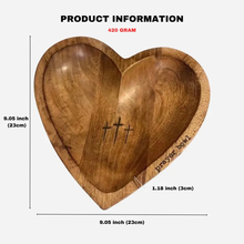 Load image into Gallery viewer, Wooden Heart Prayer Bowl