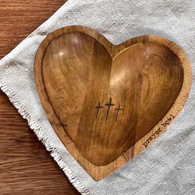 Wooden Heart Prayer Bowl