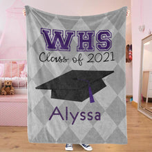 Load image into Gallery viewer, Custom Graduation Fleece Blankets I12