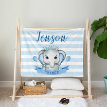Load image into Gallery viewer, Personalized Elephant Blanket With Name III06