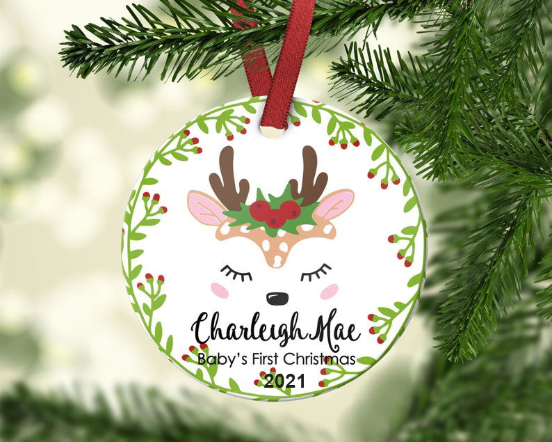 Personalized Christmas Ornament Animal I10-Reindeer