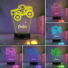 Load image into Gallery viewer, Custom Truck Children&#39;s Night Lights with Name/ 7 Color Changing LED Lamp 01