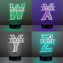 Load image into Gallery viewer, Custom Initial &amp; Name Children&#39;s/7 Colors 3D Night Light 05