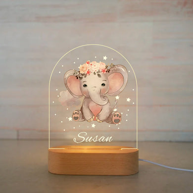 Custom Colorful Animal Night Lights -III11 Elephant