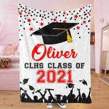 Load image into Gallery viewer, Custom Graduation Fleece Blankets I02