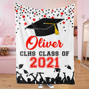 Custom Graduation Fleece Blankets I02