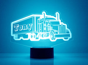 Custom Truck Night Lights with Name / 7 Color Changing LED Lamp III10
