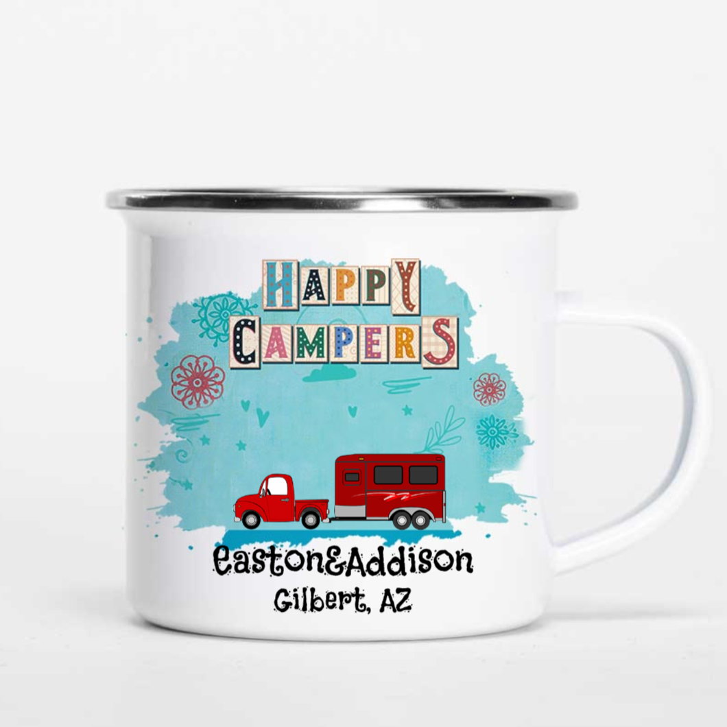 Personalized Happy Campers Mugs - Truck I19