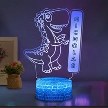Load image into Gallery viewer, Custom Dinosaur Night Lights with Name / 7 Color Changing LED Lamp 10