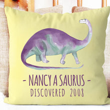 Load image into Gallery viewer, Personalize Name Cushion Dinosaur 02