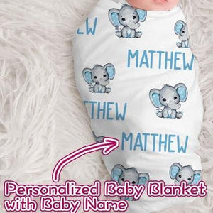Baby Swaddle Fleece Blanket-elephant