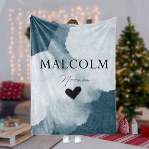 Personalized Christmas Water Color Blanket II40