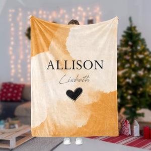 Personalized Christmas Water Color Blanket II40