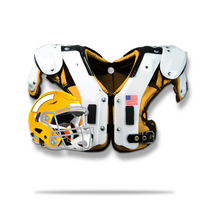Load image into Gallery viewer, Personalized Football Shoulder Pads And Helmet Ornament