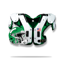 Load image into Gallery viewer, Personalized Football Shoulder Pads And Helmet Ornament