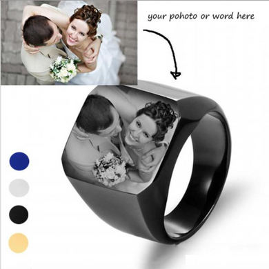 Personalized Photo Engraved Ring