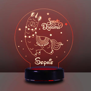 Personalized Name Night Lights for Kids Sweet Dream Lama 03