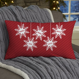 Personalized Christmas Lumbar Pillow II02-Snowflakes