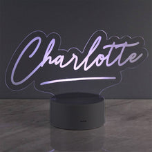 Load image into Gallery viewer, Personalised Free Text LED Colour Changing Desk Night Light