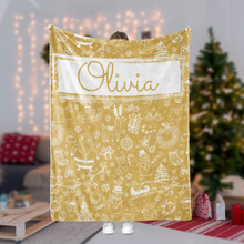 Load image into Gallery viewer, Personalized Christmas Blanket II01