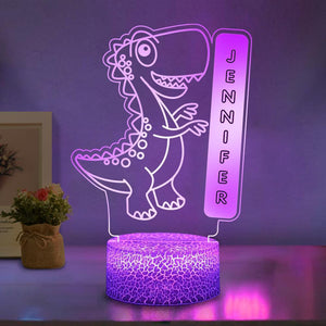 Custom Dinosaur Night Lights with Name / 7 Color Changing LED Lamp 10