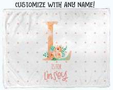 Load image into Gallery viewer, Baby Swaddle Fleece Blanket-Big Letter