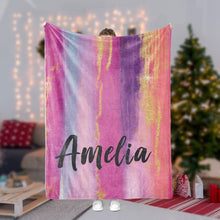 Load image into Gallery viewer, Personalized Christmas Water Color Blanket II41