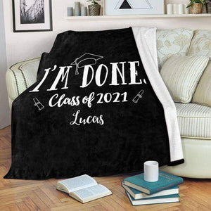 Custom Graduation Fleece Blankets I06
