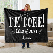 Load image into Gallery viewer, Custom Graduation Fleece Blankets I06